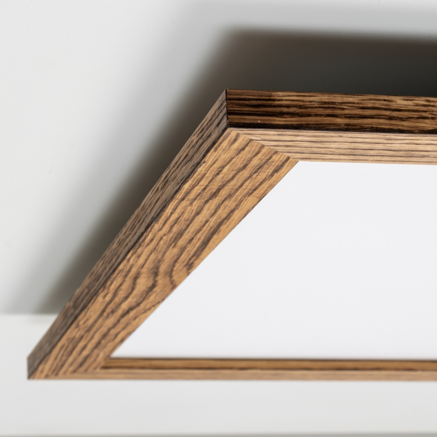 Brilagi - hämardatav LED-laelamp SLIMFRAME WOOD LED/58W/230V 64x64 cm 3000-6000K pruun + kaugjuhtimispult