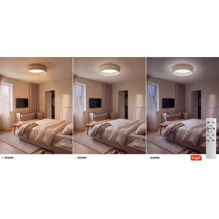 Brilagi - Hämardatav LED-laelamp VELVET SMARTIX STARS LED/24W/230V 3000-6000K läbimõõt 45 cm beež Wi-Fi Tuya Beacon + kaugjuhtimispult