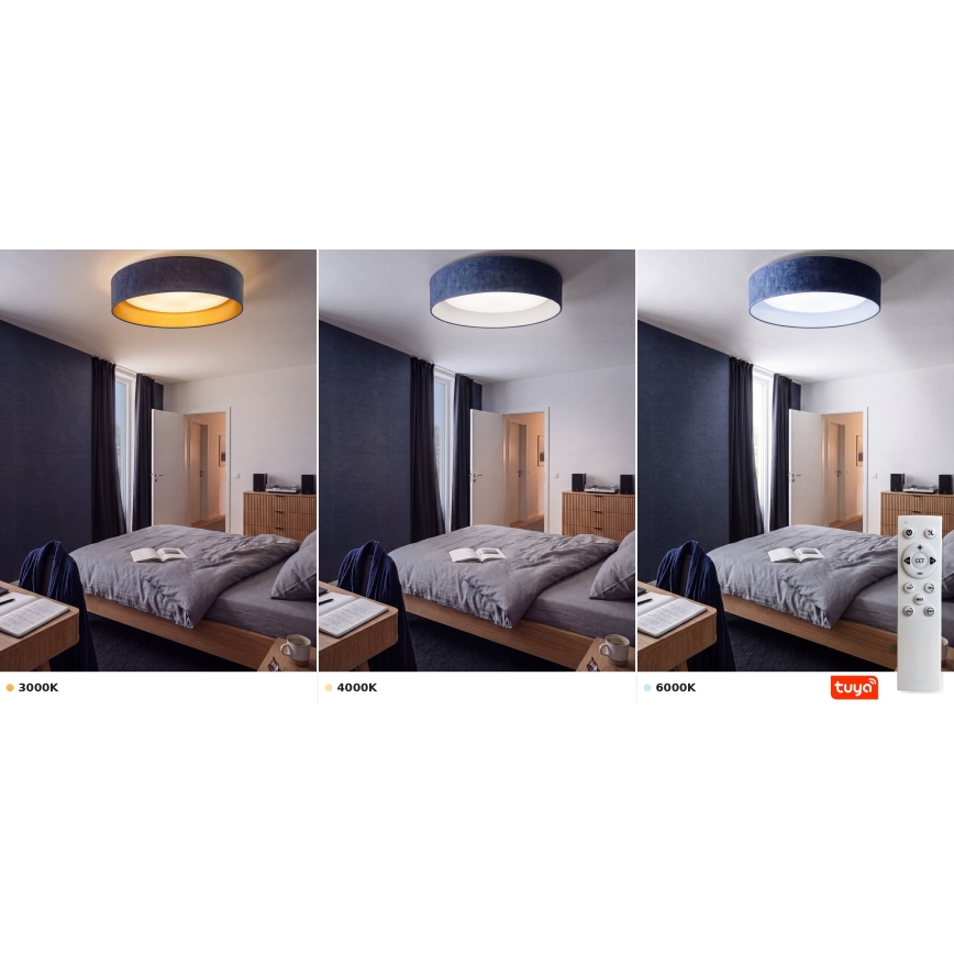 Brilagi - LED-hämardatav laelamp VELVET SMARTIX STARS LED/24W/230V 3000–6000K läbimõõt 45 cm sinine Wi‑Fi Tuya Beacon + kaugjuhtimispult