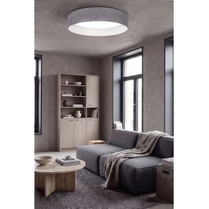 Brilagi - LED-hämardatav laevalgusti VELVET SMARTIX STARS LED/36W/230V 3000-6000K läbimõõt 55 cm hall Wi-Fi Tuya Beacon + kaugjuhtimine