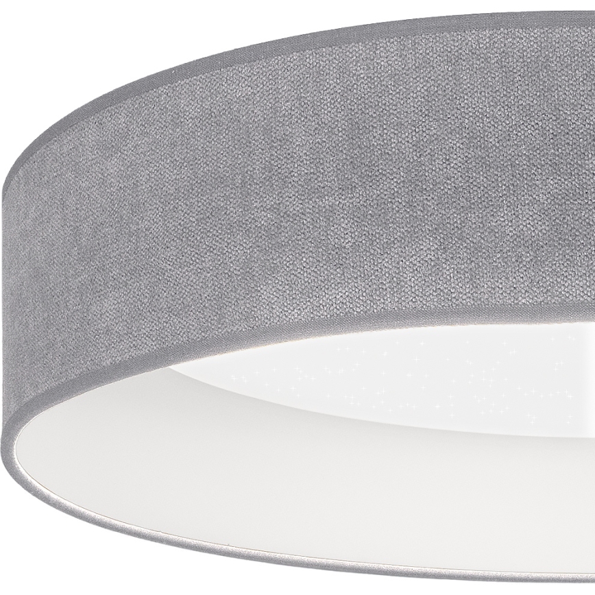 Brilagi - LED-hämardatav laevalgusti VELVET SMARTIX STARS LED/36W/230V 3000-6000K läbimõõt 55 cm hall Wi-Fi Tuya Beacon + kaugjuhtimine