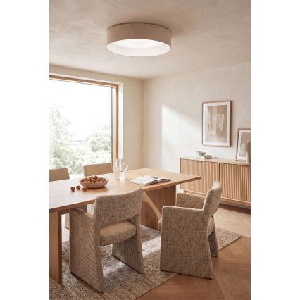 Brilagi - LED hämardatav laevalgusti VELVET SMARTIX LED/36W/230V 3000-6000K läbimõõt 55 cm kreemvalge Wi-Fi Tuya Beacon + kaugjuhtimispult