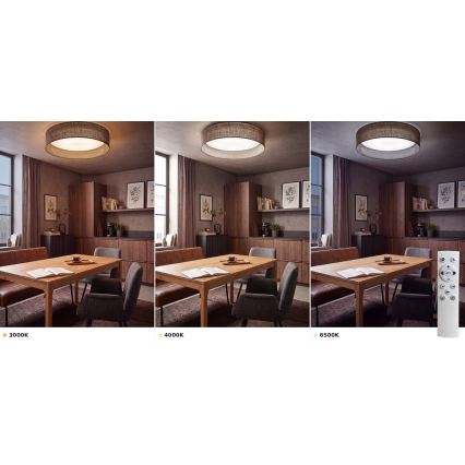 BRILAGI - hämardatav LED-laelamp VELVET SMART VARI LED/36W/230V 3000-6500K läbimõõt 55 cm pruun + kaugjuhtimispult
