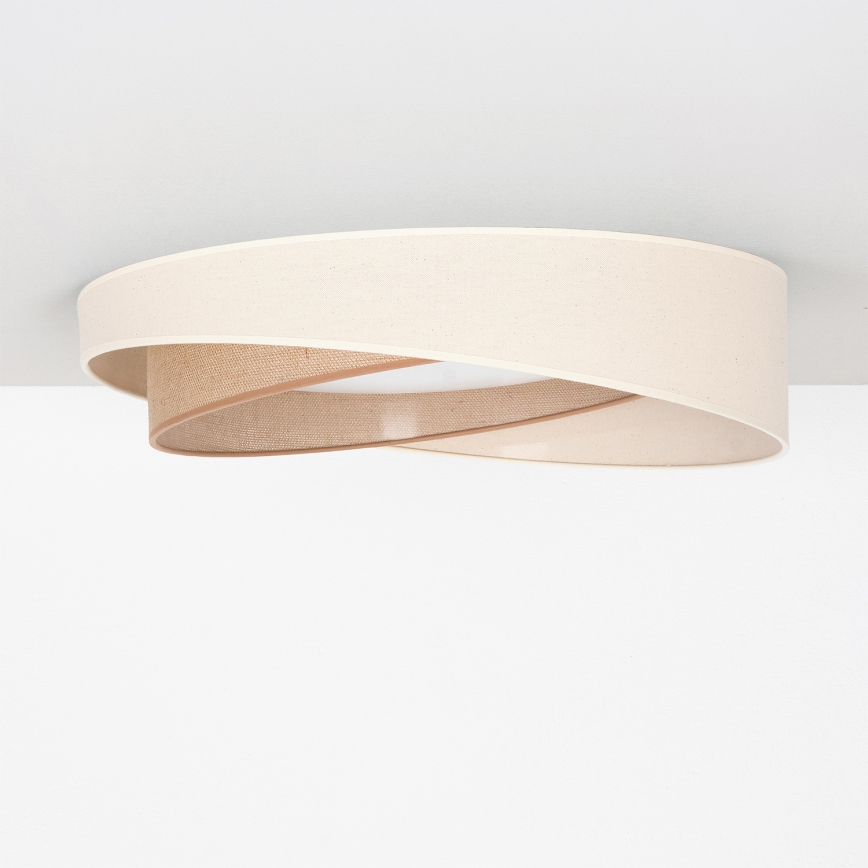 BRILAGI - LED hämardatav laelamp VELVET TWIST LED/36W/230V 3000-6000K läbimõõt 65 cm Wi-Fi Tuya Beacon kreem/beež + kaugjuhtimispult