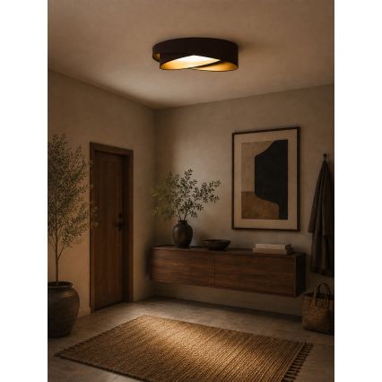 BRILAGI - Hämardatav LED-laelamp VELVET TWIST LED/36W/230V 3000-6000K Ø 65 cm Wi-Fi Tuya Beacon pruun/kuldne + kaugjuhtimispult