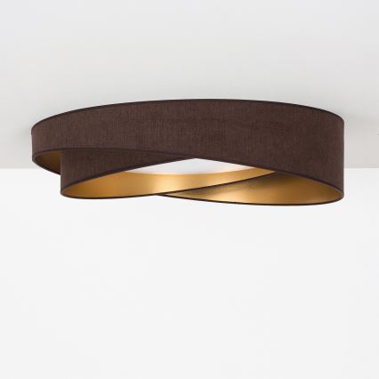 BRILAGI - Hämardatav LED-laelamp VELVET TWIST LED/36W/230V 3000-6000K Ø 65 cm Wi-Fi Tuya Beacon pruun/kuldne + kaugjuhtimispult