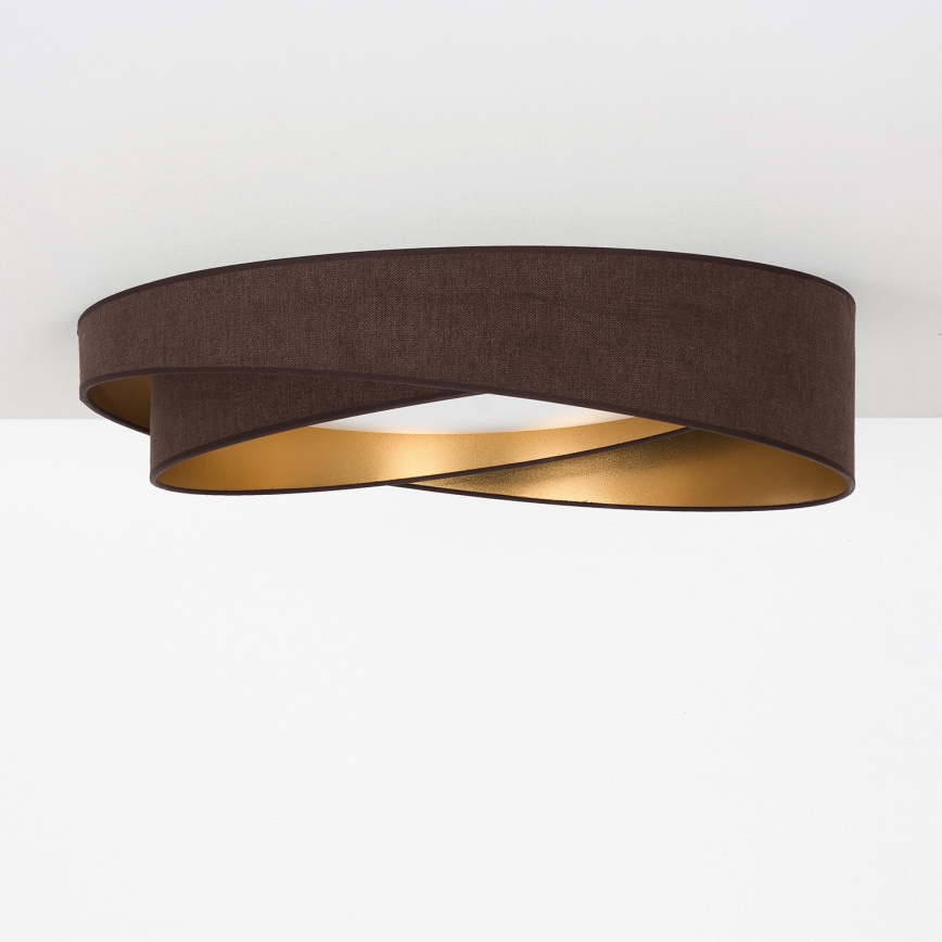 BRILAGI - Hämardatav LED-laelamp VELVET TWIST LED/36W/230V 3000-6000K Ø 65 cm Wi-Fi Tuya Beacon pruun/kuldne + kaugjuhtimispult