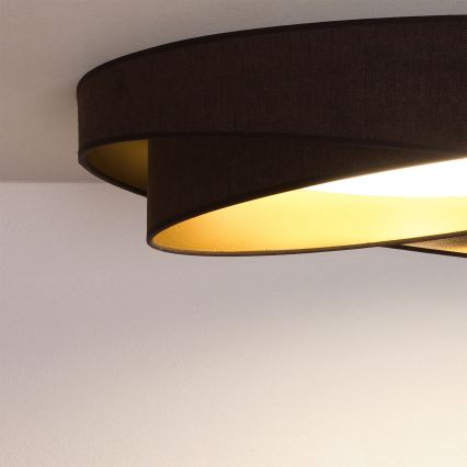 BRILAGI - Hämardatav LED-laelamp VELVET TWIST LED/36W/230V 3000-6000K Ø 65 cm Wi-Fi Tuya Beacon pruun/kuldne + kaugjuhtimispult