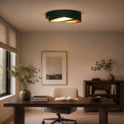 BRILAGI - LED hämardatav laevalgusti VELVET TWIST LED/36W/230V 3000-6000K läbimõõt 65 cm Wi-Fi Tuya Beacon roheline/kuldne + kaugjuhtimispult