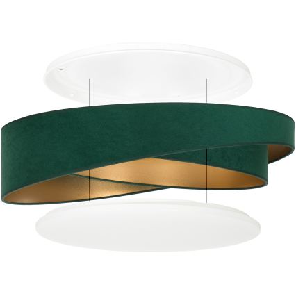 BRILAGI - LED hämardatav laevalgusti VELVET TWIST LED/36W/230V 3000-6000K läbimõõt 65 cm Wi-Fi Tuya Beacon roheline/kuldne + kaugjuhtimispult