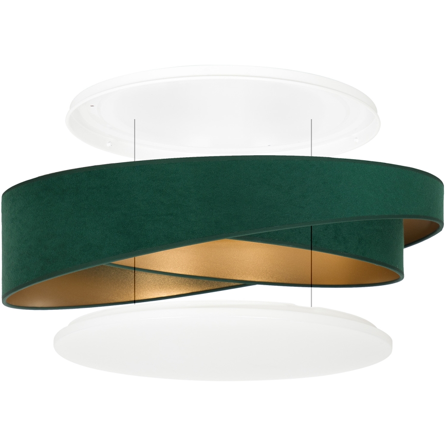 BRILAGI - LED hämardatav laevalgusti VELVET TWIST LED/36W/230V 3000-6000K läbimõõt 65 cm Wi-Fi Tuya Beacon roheline/kuldne + kaugjuhtimispult