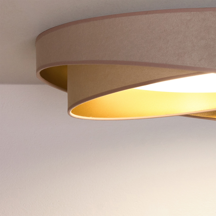 BRILAGI - LED hämardatav laelamp VELVET TWIST LED/36W/230V 3000-6000K Ø 65 cm Wi-Fi Tuya Beacon beež/kuldne + kaugjuhtimispult