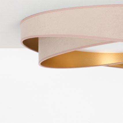 BRILAGI - LED hämardatav laelamp VELVET TWIST LED/36W/230V 3000-6000K Ø 65 cm Wi-Fi Tuya Beacon beež/kuldne + kaugjuhtimispult