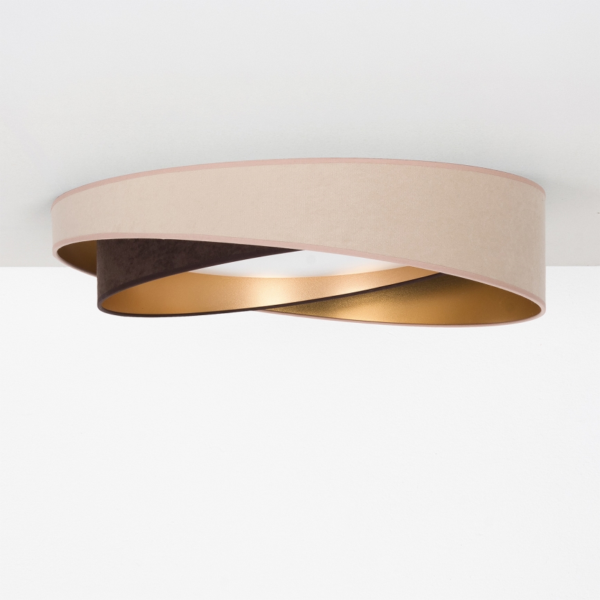 BRILAGI - LED hämardatav laelamp VELVET TWIST LED/36W/230V 3000-6000K läbimõõt 65 cm Wi-Fi Tuya Beacon beež/pruun/kuldne + kaugjuhtimispult