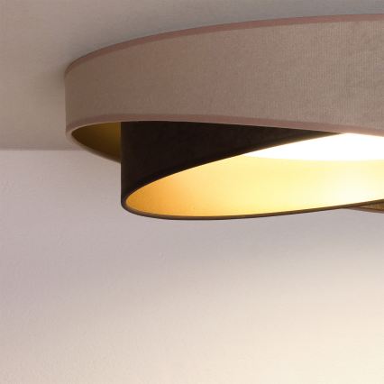BRILAGI - LED hämardatav laelamp VELVET TWIST LED/36W/230V 3000-6000K läbimõõt 65 cm Wi-Fi Tuya Beacon beež/pruun/kuldne + kaugjuhtimispult