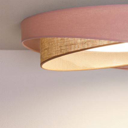 BRILAGI - LED hämardatav laelamp VELVET TWIST LED/36W/230V 3000-6000K läbimõõt 65 cm Wi-Fi Tuya Beacon roosa/beež + kaugjuhtimispult