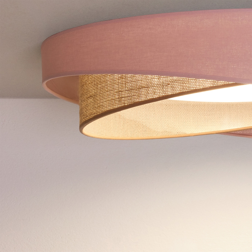 BRILAGI - LED hämardatav laelamp VELVET TWIST LED/36W/230V 3000-6000K läbimõõt 65 cm Wi-Fi Tuya Beacon roosa/beež + kaugjuhtimispult