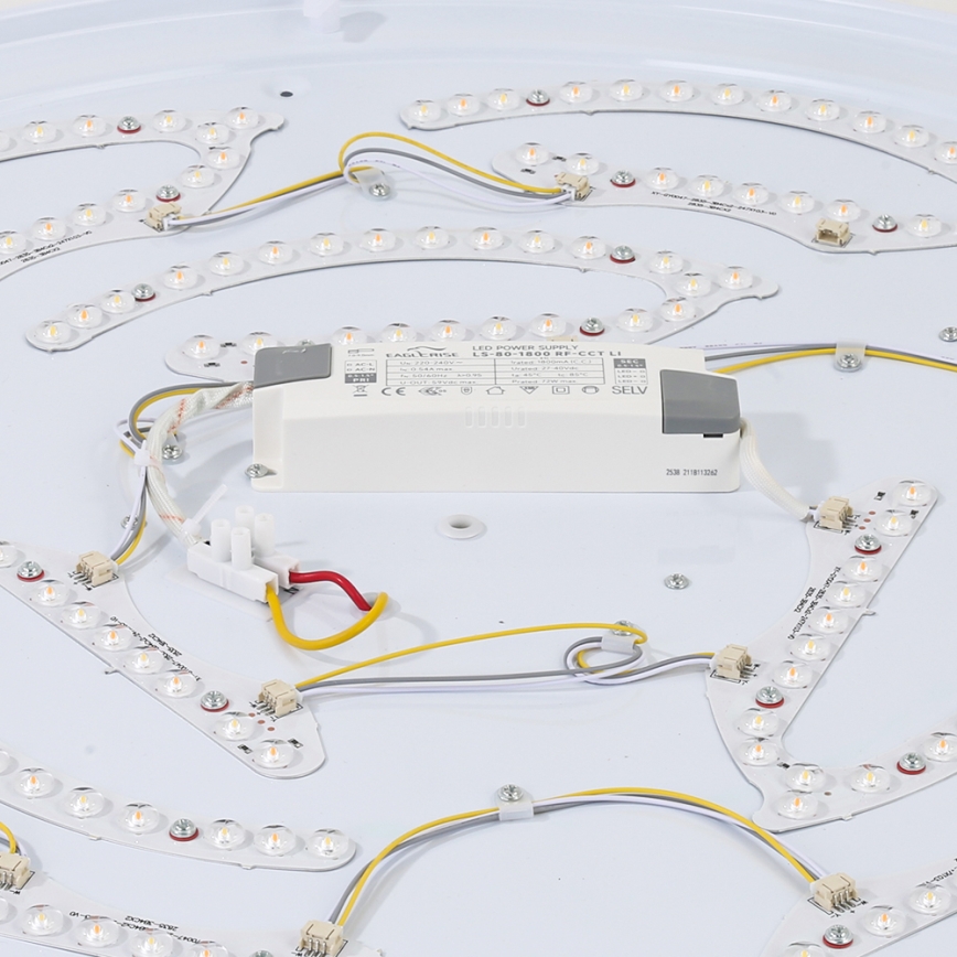 Brilagi - hämardatav LED-laelamp WOODROUND LED/40W/230V 3000-6000K läbimõõt 60 cm puit CRI 90 + kaugjuhtimispult