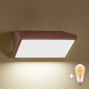 Brilagi - hämardatav LED-välisseinavalgusti TRIANGLE 1xE27/6W/230V 2700-6500K IP65 pruun
