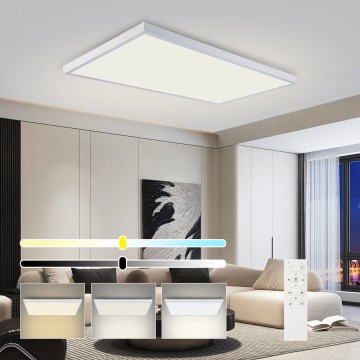 Brilagi - Hämardatav LED vannitoa laevalgusti FRAME SMART LED/96W/230V 120x60 cm 3000-6000K IP44 valge + kaugjuhtimispult