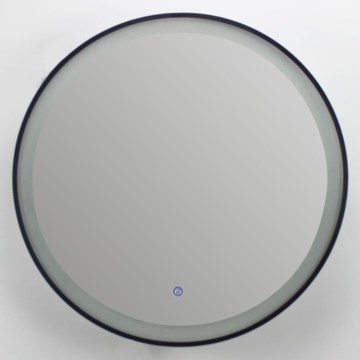 Brilagi - hämardatav LED-vannitoapeegel soojendusega ja taustvalgusega ALU PRO LED/18W/230V läbimõõt 60 cm 3000/4000/6500K IP44 must