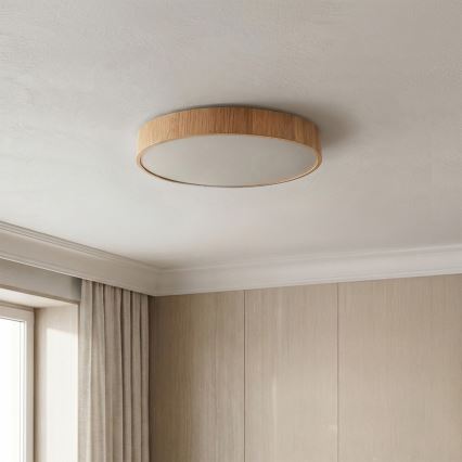 Brilagi - LED hämardatav laevalgusti POOL LED/36W/230V 3000-6000K Ø 30 cm puitdekor + kaugjuhtimispult