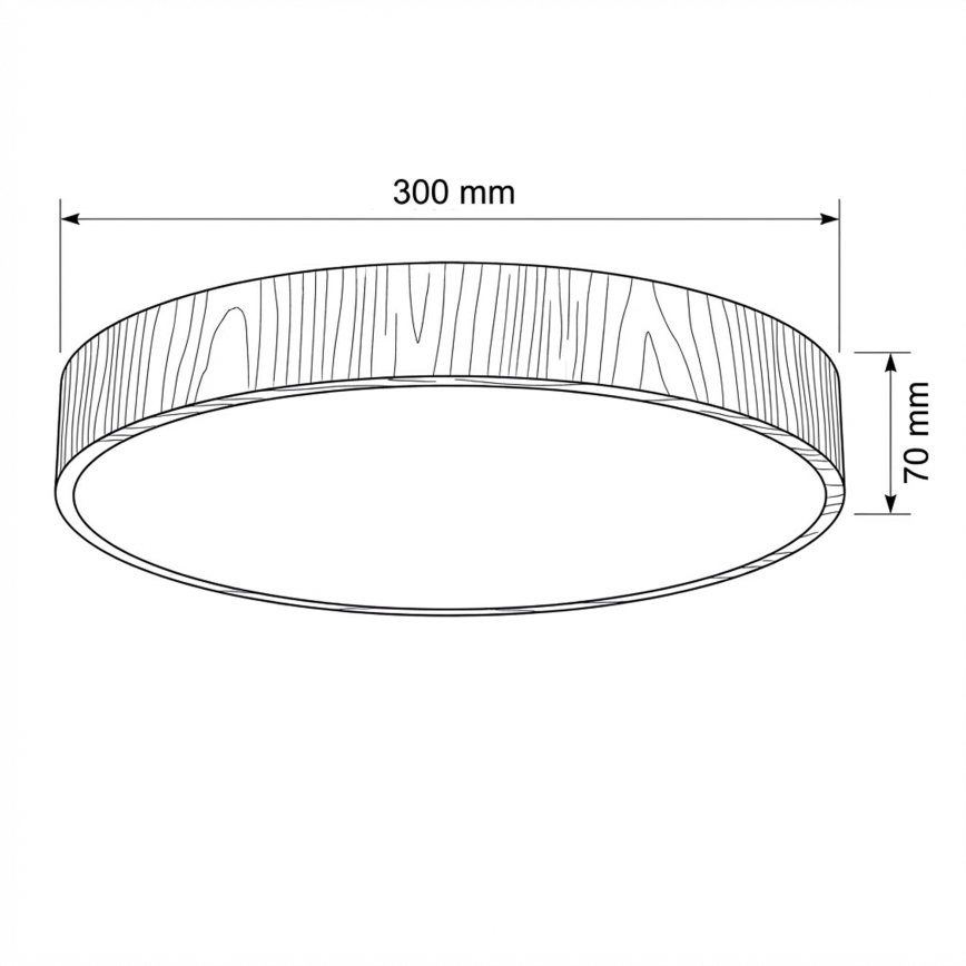 Brilagi - LED hämardatav laevalgusti POOL LED/36W/230V 3000-6000K Ø 30 cm puitdekor + kaugjuhtimispult