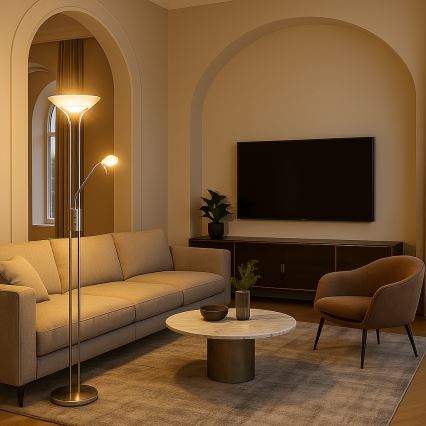 Brilagi - Hämardatav põrandalamp SCARLETT 1xR7s/230W/230V + 1xG9/40W mattkroom