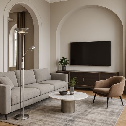 Brilagi - Hämardatav põrandalamp SCARLETT 1xR7s/230W/230V + 1xG9/40W mattkroom