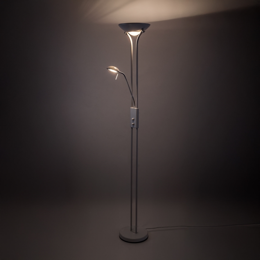 Brilagi - Hämardatav põrandalamp SCARLETT 1xR7s/230W/230V + 1xG9/40W valge