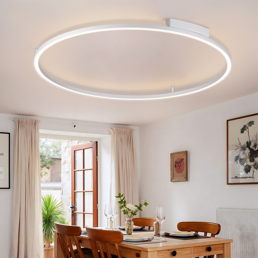 Brilagi - LED-hämardatav laelamp PORTOFINO LED/85W/230V 3000-6000K läbimõõt 120 cm hõbedane + kaugjuhtimispult