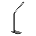 Brilagi - hämardatav puutekontrolliga laualamp QI-juhtmeta laadimisega MODO CHARGE LED/7W/5V 3000/4000/6000K must