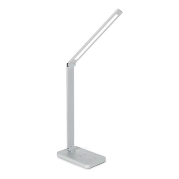 Brilagi - hämardatav puutetundlik laualamp traadita QI-laadimisega MODO CHARGE LED/7W/5V 3000/4000/6000K valge