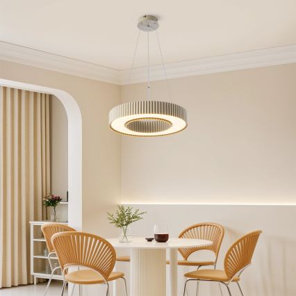 Brilagi - Hämardatav LED-ripplamp kaablil LUMIX LED/48W/230V 3000-6000K beež läbimõõt 50 cm + kaugjuhtimispult