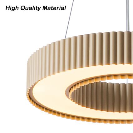 Brilagi - Hämardatav LED-ripplamp kaablil LUMIX LED/48W/230V 3000-6000K beež läbimõõt 50 cm + kaugjuhtimispult
