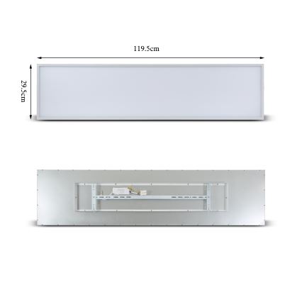 Brilagi - hämardatav LED-laevalgusti SLIMFRAME LED/58W/230V 120x30 cm 3000-6000K valge + kaugjuhtimispult