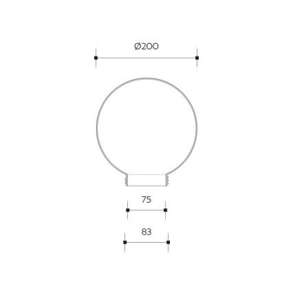 Brilagi - HARBOR E27 universaalne asenduslambivari, läbimõõt 20 cm, valge