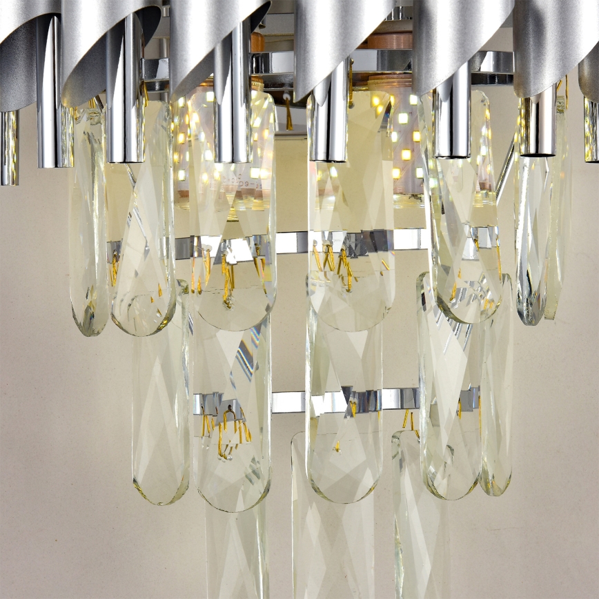 Brilagi - Hõbedane seinavalgusti ECLIPSE 2xE14/10W/230V