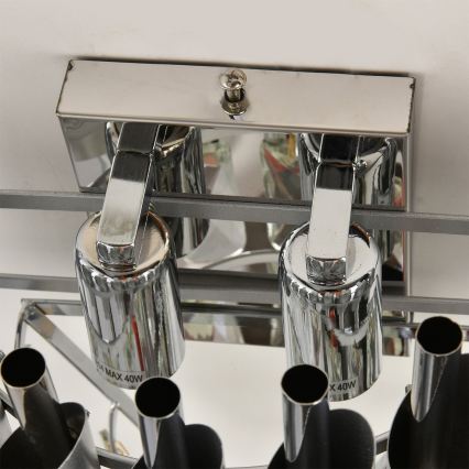 Brilagi - Hõbedane seinavalgusti ECLIPSE 2xE14/10W/230V