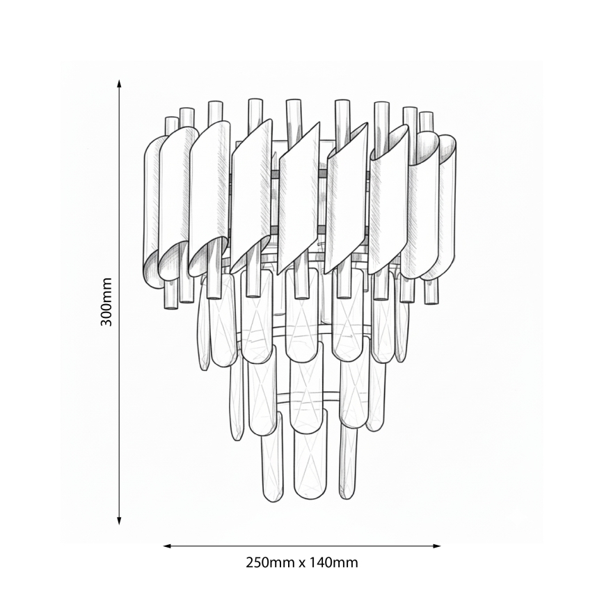 Brilagi - Hõbedane seinavalgusti ECLIPSE 2xE14/10W/230V