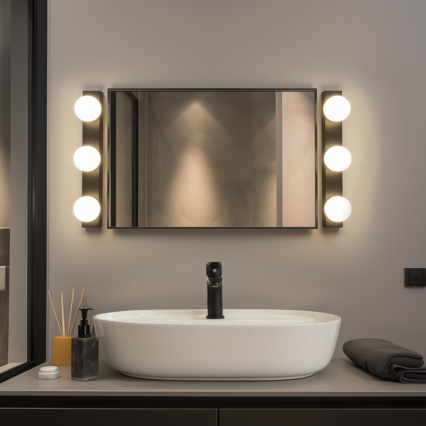 Brilagi - LED-vannitoa peeglivalgusti HOLLYWOOD 3xLED/3W/230V 39 cm IP44 must