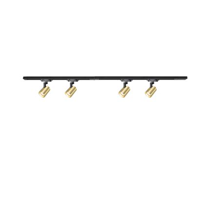 Brilagi - HUSKY-liistsüsteemi suunatav punktvalgusti 4xGU10/10W/230V must/kuldne