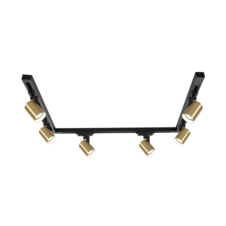 Brilagi - HUSKY liistvalgusti 6xGU10/10W/230V must/kuldne