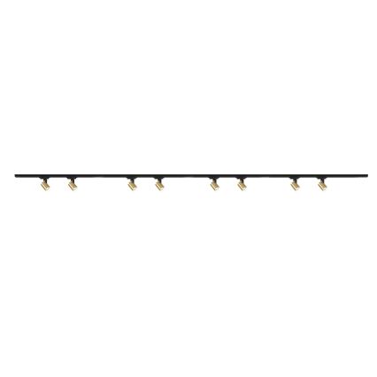 Brilagi - HUSKY rööbaste süsteemi sihtvalgusti 8xGU10/10W/230V must/kuldne