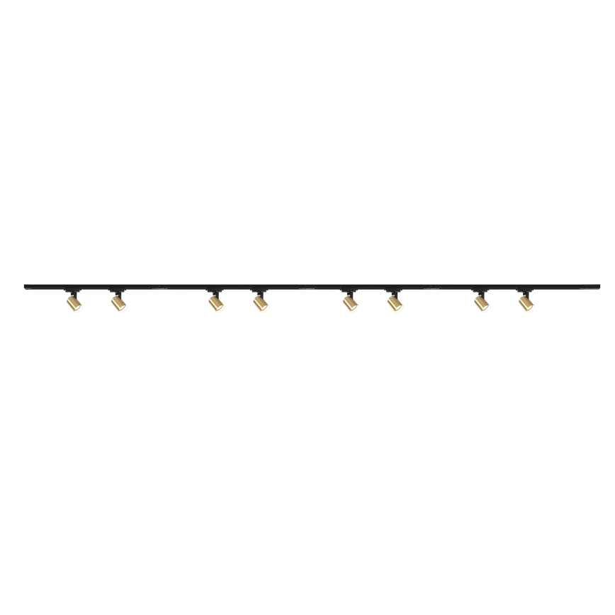 Brilagi - HUSKY rööbaste süsteemi sihtvalgusti 8xGU10/10W/230V must/kuldne
