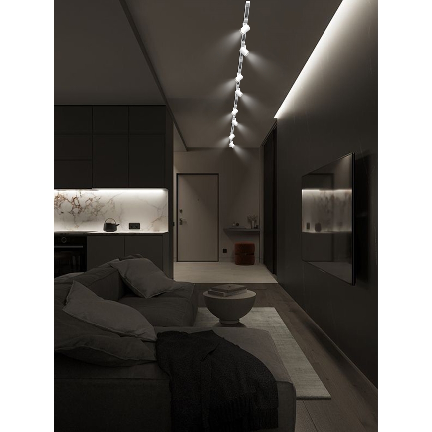 Brilagi - HUSKY rööbastesüsteemi spottvalgusti 8xGU10/10W/230V, valge