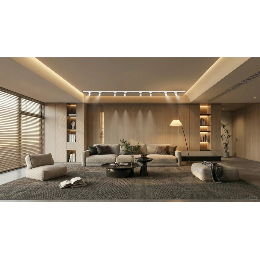 Brilagi - HUSKY rööbastesüsteemi spottvalgusti 8xGU10/10W/230V, valge