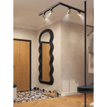 Brilagi - HUSKY rööbastiku suunatav valgusti 4xGU10/10W/230V must/kuldne
