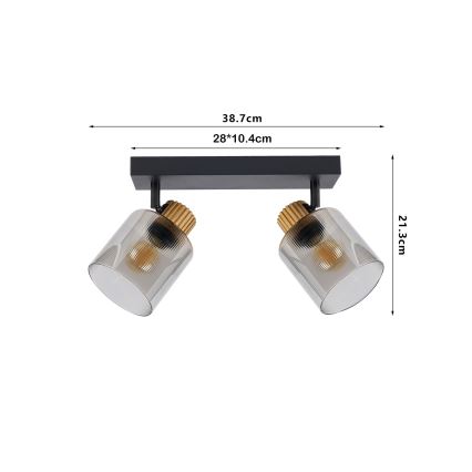 Brilagi - HYGGE punktvalgusti 3xE14/15W/230V must/suitsune