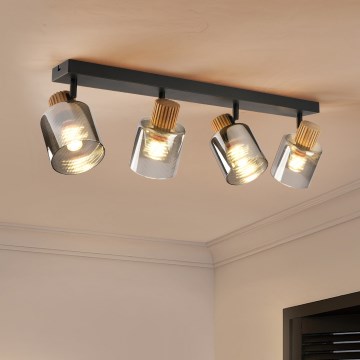 Brilagi - HYGGE spottvalgusti 4xE14/15W/230V must/suitsune